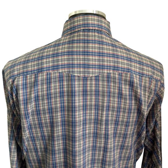 Vtg Dee Cee Mens Plaid Western Shirt 16-1/2 34 Large Pearl Snaps Cowboy Grunge - Picture 4 of 12